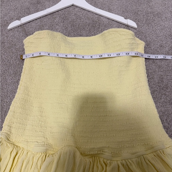 Meshki Yellow Strapless Smocked Maxi Dress | Summer Wedding, Vacation - Picture 6 of 12